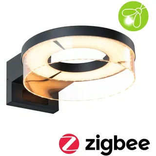 Paulmann LED Außenwandleuchte Smart Home Zigbee 3.0 Capera Bewegungsmelder insektenfreundlich - Grau/Schwarz