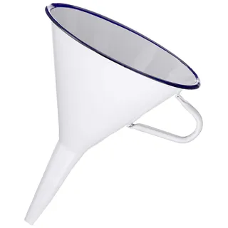 Krüger Emaille Trichter Husum Ø 14 cm | Für Einmachen & Abfüllen | PFAS-frei | Schnitt- & kratzfest | Geschmacksneutral | Leicht zu reinigen | Praktischer Griff | Für Küche & Vorratshaltung