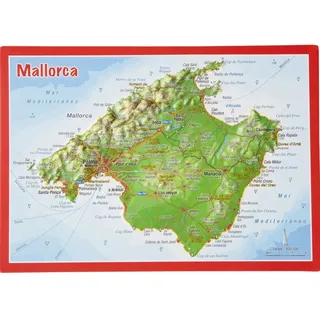 Georelief Reliefpostkarte Mallorca  