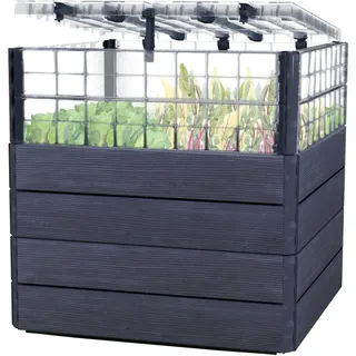 GARANTIA Hochbeet-System Turbo Plus L Ergo Quadro 80 x 80 x 80 cm Braun