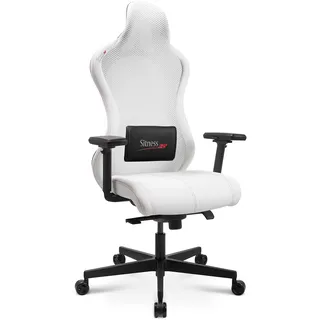Topstar Bürostuhl Gamingstuhl Sitness RS Sport Plus Continental Kunstleder inkl. Armlehnen weiß/weiß rote Naht mit Lordosenkissen