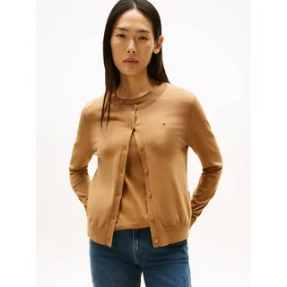 Tommy Hilfiger Damen, Cardigan JERSEY STITCH Elegant, braun (hickory), XS