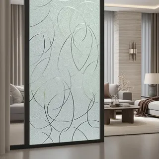 Ambiance Sticker Klebeband, Blickdicht, Linien, Design für Fenster, elektrostatisch, Blickdicht, UV-Schutz, 45 cm x Länge 20 m