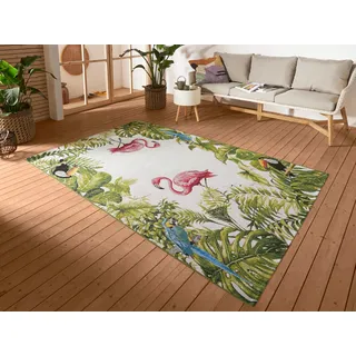 HANSE HOME Outdoorteppich HANSE HOME "Tropical Birds", bunt, B:80cm H:3mm L:165cm, Polyester, Polypropylen (PP), Teppiche, Outdoorteppich, In-& Outdoor, Teppich, Wetterfest, Balkon, Garten, Wohnzimmer, Floral