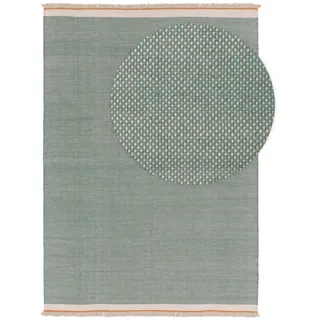 Kunstloft Wollteppich Karla Mint 200x300 cm , Grün , Textil , Beton Optik , Rechteckig , 200x1 cm , Gots , pflegeleicht , Teppiche und Böden, Teppiche, Schafwollteppiche
