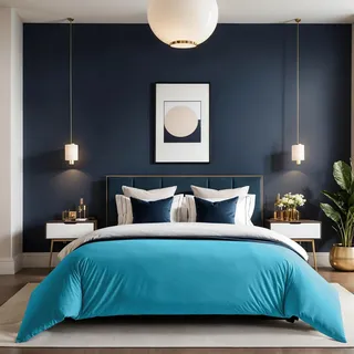 L'Essentiel Linge de Maison, Tonne Bleue - 61, Ranforce Doppel-Bettbezug (FR) (IT) (DE), 100 % BAUMWOLLE RANFORCE, Türkis, 200 x 200 cm - Türkis