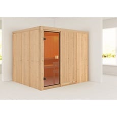 Bild Sauna »Nylo (Fronteinstieg)«, inklusive Ofenschutzgitter und Tür beige