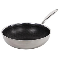 SOBCZYK Hybrid Wokpfanne Induktion 28 cm | Für Alle Kochplatten | Für Ofen und Spülmaschine Geeignete Bratpfanne mit Antihaftbeschichtung | Non Stick Pan | Frei von PFAS