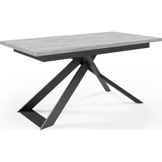 Masseno ESSTISCH DANTE 170 cm - 270 cm / 90 cm x 77 cm Ausziehbar Rechtecktisch, Esszimmertisch, Küchentisch, Modern Design - Grau