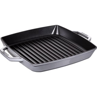 Staub Grillpfanne mit 2 Griffen 28 x 28 cm graphit-grau