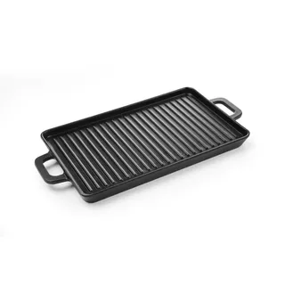 HENDI Miniatur Grillplatte, Little Chef, Grillplatte, Elektrogrill, Präsentierschüsseln, Melamin, 320x162x(h)20mm, Schwarz
