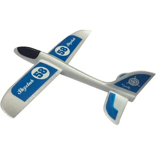 ODS Sunday Skyclub Segelflugzeug 58, Flugzeug Spielzeug Größe 58 x 58 x 15 cm, Farbe Grau und Hellblau, Altersempfehlung 5+ Jahre, 47031