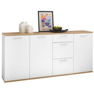 HBZ Mid.you Sideboard Weiß, Eiche Artisan - 180x86x38 cm