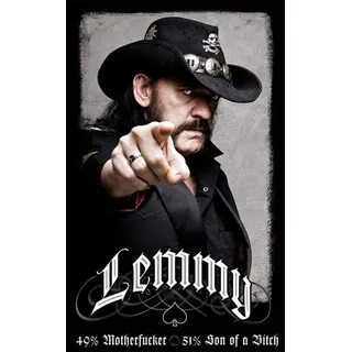 EuroPosters Lemmy Kilmister Poster Motörhead (61cm x 91,5cm), schwarz-weiß
