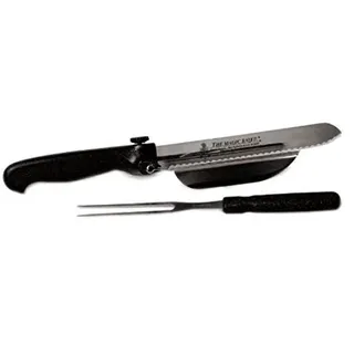 Das Magische Messer Set mit Haltegabel für Linkshänder - Original aus dem TV - nie wieder ungerade schneiden! Ein echter Solinger Messer - Made in Germany - magisches Messer für Profis aus Molybdänstahl - Rostfrei