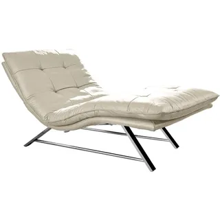 W.SCHILLIG Relaxliege »daily dreams« in Waffelkissen-Optik, wahlweise mit Motor, Kufengestell, in 2 Breiten, grau