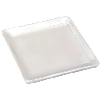 NKlaus Untersetzer kerzenuntersetzer 8x8 cm Silber, für Kerzen, 1 Stück