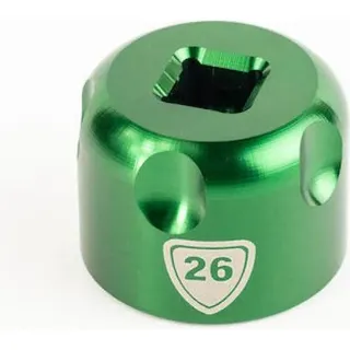 Abbey Tools Werkzeug für Federgabel Top-Caps 26 mm Grün - präzises Montage-To...