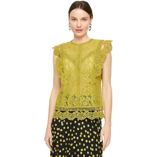 Comma Damen 601.10.103.10.100.2059770 Bluse, 1491 gelb, 34