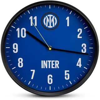 Seven Inter Mailand Quarz-Wanduhr mit Uhrwerk, Geschenkidee für Kinder und Erwachsene, blau, Fußball-Fans
