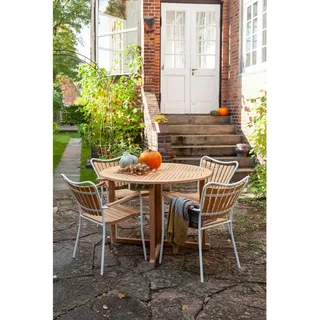 Cinas Gartenstuhl Ellen 58,5 x 56,5 x 78 cm weiß 2 St.