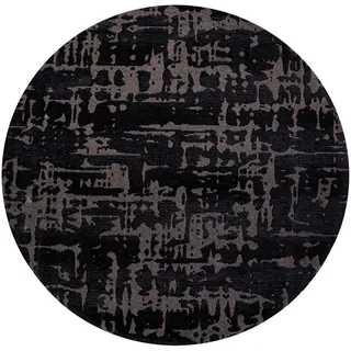 Louis De Poortere Teppich Black Water Structures Baobab 240/240 cm , Schwarz , Textil , Uni , Rund , 240x240 cm , Oeko-Tex® Standard 100 , antistatisch, pflegeleicht, rutschfeste Unterfläche, für Fußbodenheizung geeignet, UV-beständig, waschbar , Teppiche und Böden, Teppiche