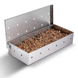 YEENAIV Pellet Smoker Tube Set, Räucherröhre Räucherbox Gas-Grillzubehör Oder Holzkohlegrill, Smokerbox aus Rostfreiem Edelstahl zum Grillen von Fleisch Grillen im Freien Kochen in der Küche (1)