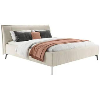 Lomoco Polsterbett , Creme , Textil , 160x200 cm , Blauer Engel, Goldenes M, Oeko-Tex® Standard 100, DGM-Emissionslabel , Über- und Sondergrößen erhältlich, gepolstertes Kopfteil, Lattenrosthöhe individuell einstellbar, Stoffauswahl, Lederauswahl, in verschiedenen Größen erhältlich, für Lattenrost geeignet , Schlafzimmer, Betten, Polsterbetten
