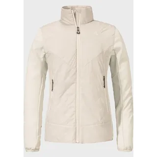 Fleecejacke SCHÖFFEL "Hiking Hybrid Jk Style Cascata WMS", Damen, Gr. 36, beige (9040, natur), Oberstoff: 100% Nylon. Futter: 100% Polyester. Wattierung: 100% Polyester, regular fit, hoch geschlossener Ausschnitt, Jacken Fleecejacke