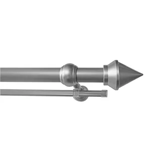 GARESA Vorhangstange Semara 2-läufig Ø 28 mm 260 cm Silber