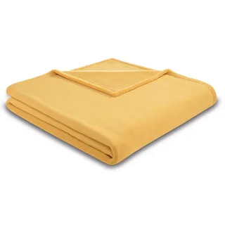 Wohndecke BIEDERLACK "King Fleece", gelb (honey), B:150cm L:200cm, Polyester, Wohndecken, Wohndecke, leicht, Kuscheldecke