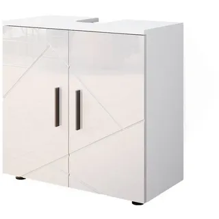 Vicco Waschbeckenunterschrank Irma Weiß Hochglanz 60 x 59 cm, Model 34521 - Weiß