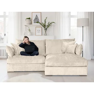 Home Affaire Eckcouch Polyester 4-Sitzer Beige