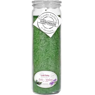 Candle Factory Big Jumbo Duftkerze aus pflanzlichem Stearin im hitzebeständigen Glas der Marke Weck®, ca. 100h Brennzeit, Duft: Zirbe - Verbene