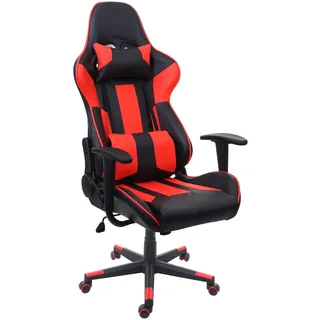 Mendler HWC-F84 Gaming-Stuhl Rot