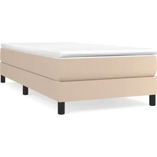 SYFAXTM Boxspringbett mit Matratze Cappuccino-Braun 80x200cm Kunstleder