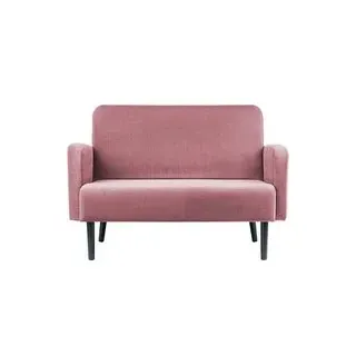 meet powered by PAPERFLOW 2-Sitzer Sofa LISBOA rosa schwarz Stoff 124,0 x 81,5 x 83,0 cm, 1 St.