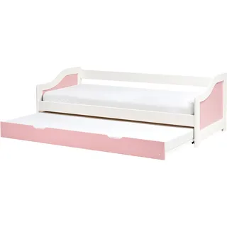Beliani Ausziehbett LUNERAY 90 x 200 cm rosa