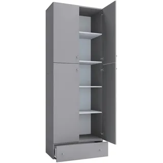 VCM Lona Aktenschrank 70 x 39 x 200 cm grau