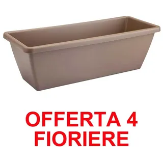 Angebot 4 Pflanzer Barcelona Trough 50CM Taupe elho