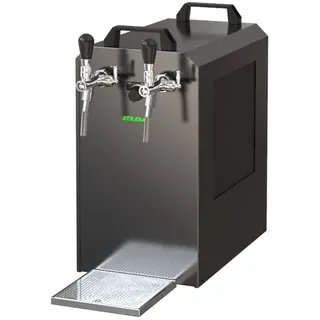 Zapfanlage, Bierzapfanlage STREAM 80K mit Luftpumpe Bierkoffer, Durchlaufkühler 2-leitig Trockenkühler