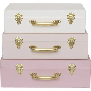 Jabadabado Aufbewahrungskoffer Pink - 3er Set