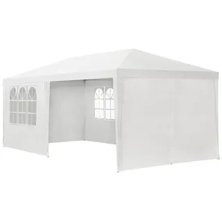 Juskys Partyzelt 6 x 3 m inkl. 6 Seitenteile Weiß