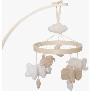 jollein Mobile Baby – Elephant Tales – Mit Elefanten & Wolke – Weiches Baby Mobile für Babybett & Laufgitter – Fördert Sinne & Aufmerksamkeit – Geschenke zur Geburt