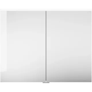 burgbad Eqio Spiegelschrank mit LED-Aufsatzleuchte und Waschtischbeleuchtung, 2-türig, 1000x800x170mm, SPGT100F6584, Korpus: Dunkelgrau Matt