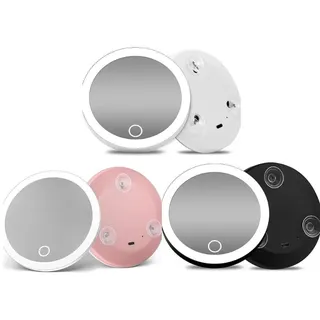 Leistungsstark Saugnapf Vergrößernd Spiegel Tragbar Kosmetik Mit Beleuchtung