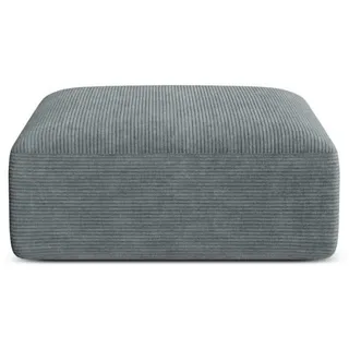 Cosmopolitan Design Pouf Campi aus Cord dunkelgrau , Dunkelgrau , Textil , 90x40x90 cm , Wohnzimmer, Sessel, Hocker & Hockerbänke, Poufs