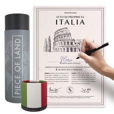happylandgifts® Echtes Italien Grundstück als einzigartiges Geschenk für Bella Italia Fans | Besitzurkunde mit Wunschname zum selber eintragen | Italien Geschenke | Geburtstag