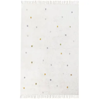 Beliani Kurzflor-Teppich Weiß 140/200 cm Astaf , Textil , Rechteckig , 140x200 cm , Teppiche und Böden, Teppiche