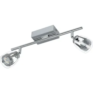 EGLO PECERO LED Spotbalken, 2-flg. chrom, transparent,LED Platine,A+,93742 - Schwarz